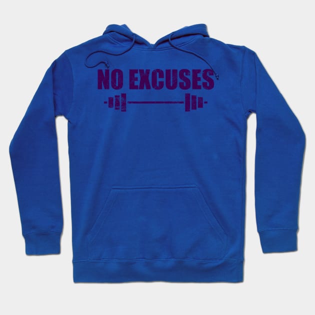 No Excuses - Gym Motivation Fitness Hoodie by stokedstore
